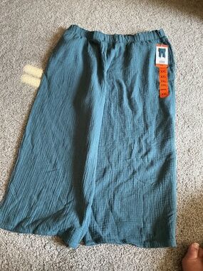Jessica Simpson XXL Aqua crinkle summertime pants
